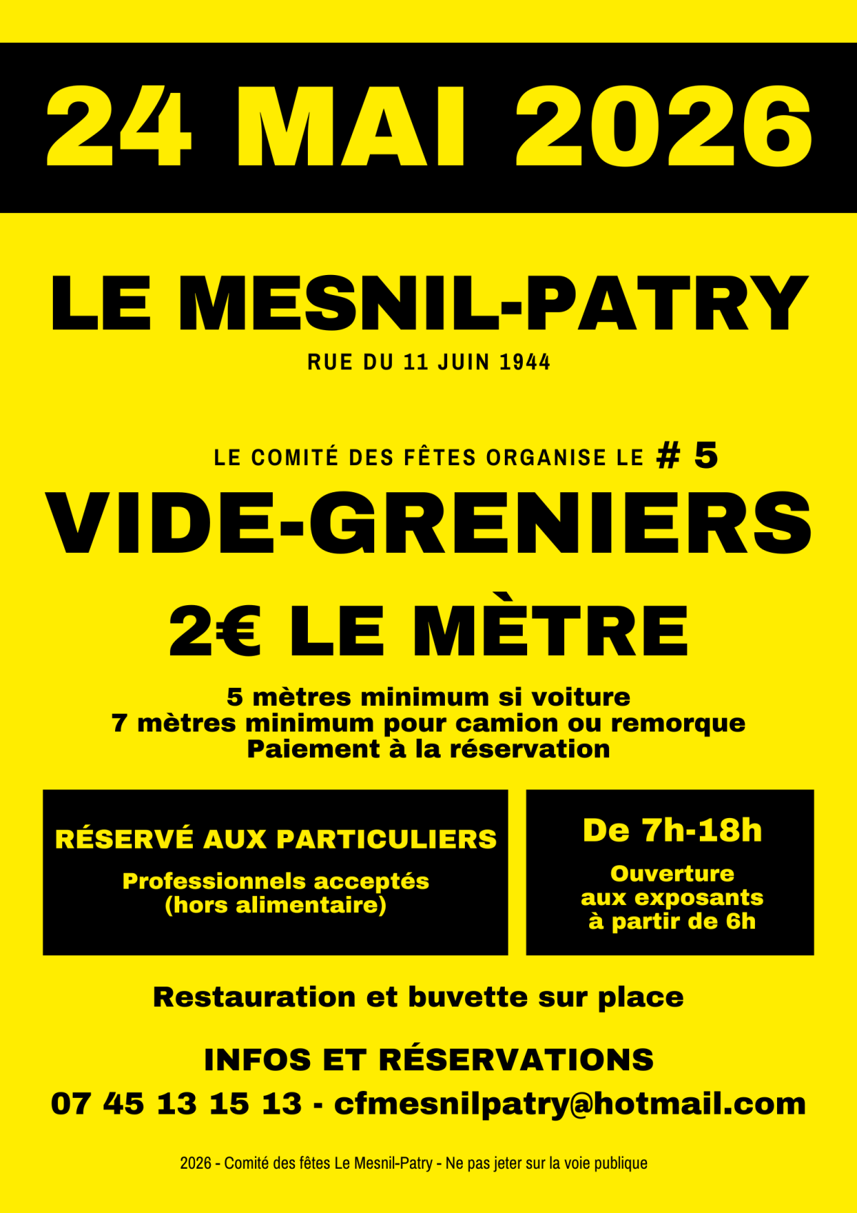 Vide-grenier Le Mesnil-Patry